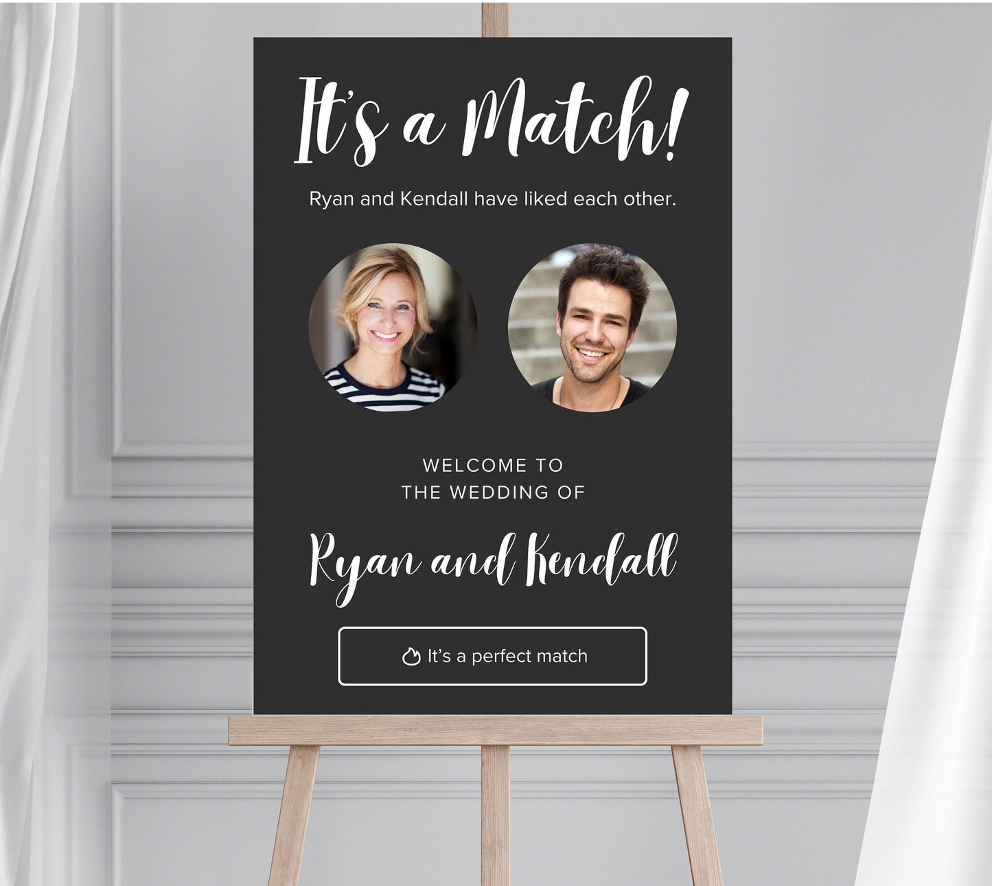 Wedding Welcome Sign, Engagement Party Welcome Sign, Dating App Wedding Sign, Tinder Quote, Funny Wedding Sign, Tinder Wedding Sign