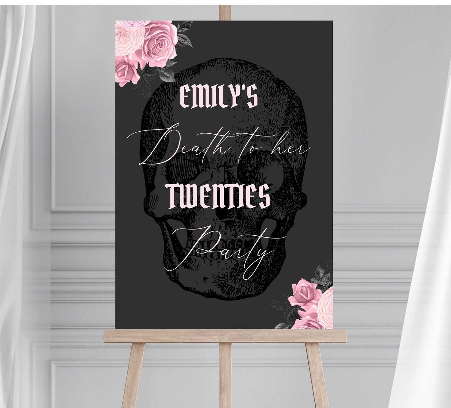 Death to my twenties party sign, RIP to my thirties, forties, fifties, RIP 20's, 30's, Funeral Themed Party