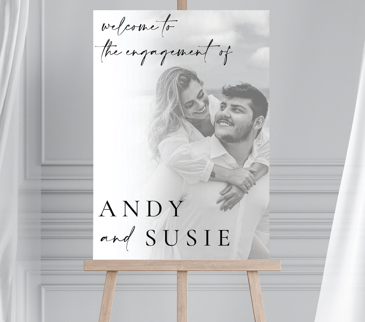Engagement Welcome Sign, Photo Wedding Sign, Photo Engagement Party Sign, Wedding Welcome Sign Photo