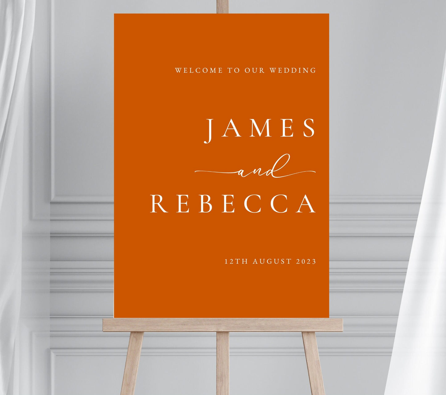 Modern Wedding Welcome Sign, Minimalist Wedding Signage, Calligraphy Welcome Sign, Large Welcome Sign, Script Welcome Sign