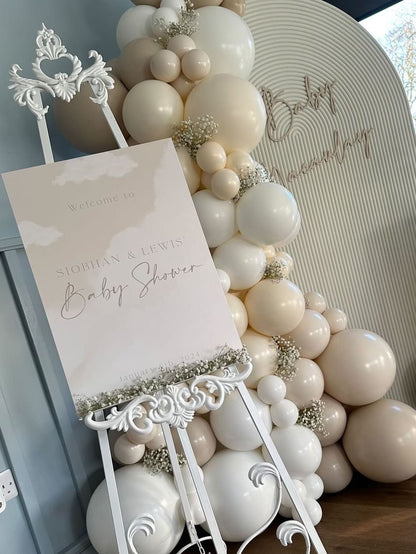 Neutral Baby Shower Welcome Sign, Cloud Baby Shower Sign, Gender Neutral Baby Shower, Minimalist Baby Shower Sign, Unisex Baby Shower