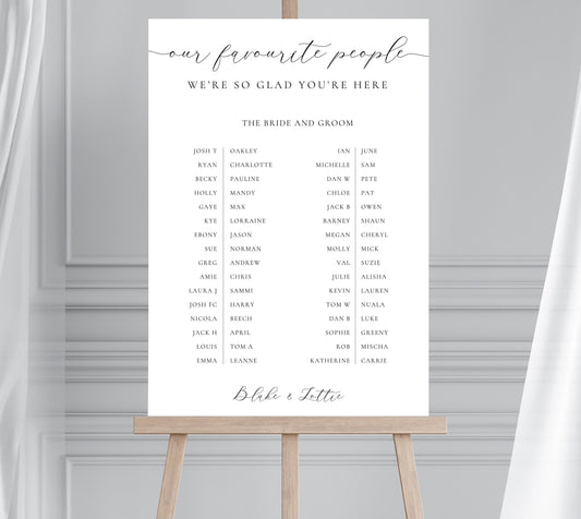 Minimalist Banquet Wedding Seating Plan, Long Seating Chart, Micro Wedding Table Plan, Banquet Table Plan