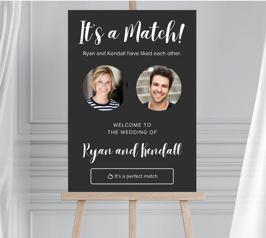 Wedding Welcome Sign, Engagement Party Welcome Sign, Dating App Wedding Sign, Tinder Quote, Funny Wedding Sign, Tinder Wedding Sign