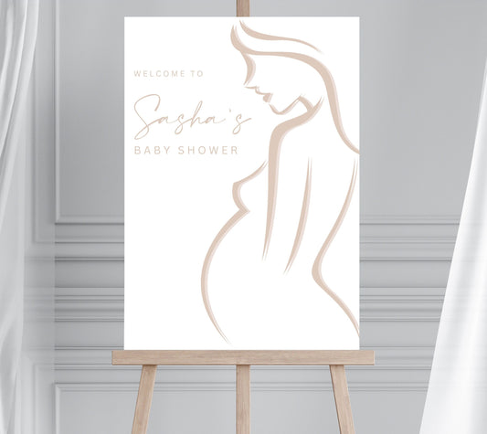 Neutral Baby Shower Welcome Sign, Boho Baby Shower Sign, Gender Neutral Baby Shower, Minimalist Baby Shower Sign, Unisex Baby Shower