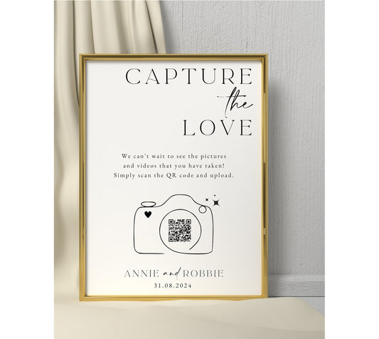 Wedding picture QR code, wedding photo upload sign, photo QR code, wedding guest photo upload sign, online photo guestbook, wedding gallery