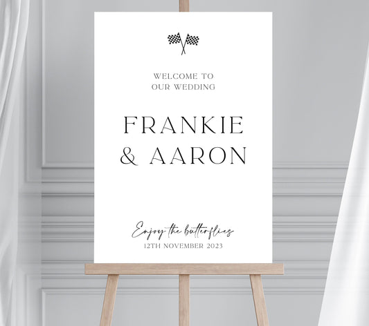 F1 RACETRACK THEMED Wedding Welcome Sign, Grand Prix Wedding Welcome Sign, Formula 1 Welcome, Race car Themed Wedding, Race Track Wedding