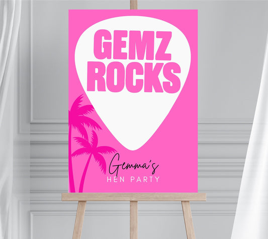 Ibiza Hen Bridal Shower Welcome Sign, Ibiza Rocks Beach Party Hen Party Welcome Sign, Disco Themed Party, Ibiza Themed Party