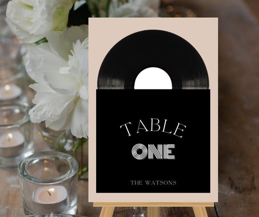 Music Record Wedding Table Numbers, Vinyl Record Wedding Table Numbers, Music Album Table Names, Disco Themed Wedding, Rock n Roll Wedding